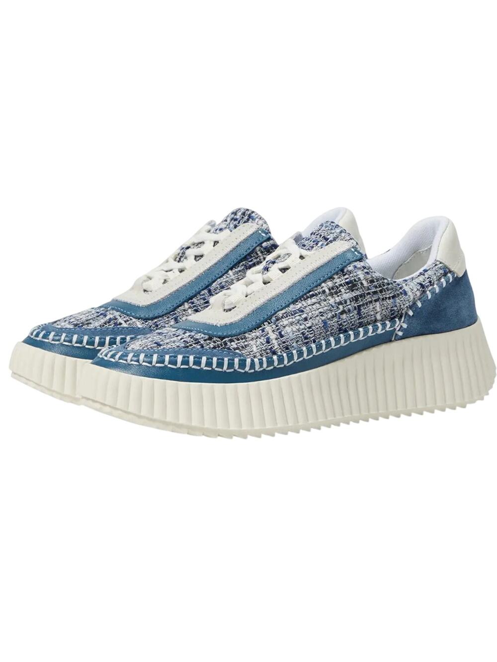 Dolce Vita Womens Dolen Sneaker US 8.5 Navy Blue Leather Lace-Up Closure NIB